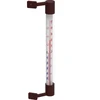 Термометр уличный трубчатый, приклеиваемый/привинчиваемый, коричневый (-50°C до +50°C) 22см - 2 ['круглый термометр', ' какая температура']