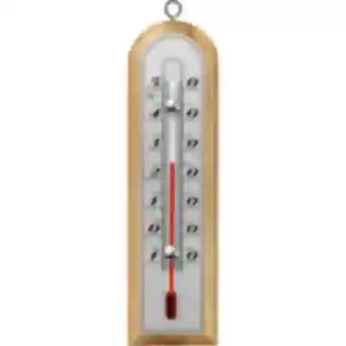 Комнатный термометр с серебристой шкалой (-10°C до +50°C) 16см микс