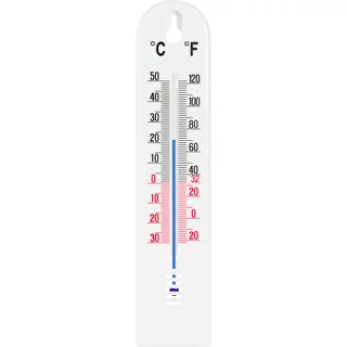 Термометр комнатный пластиковый белый (-30°C до +50°C) 20см