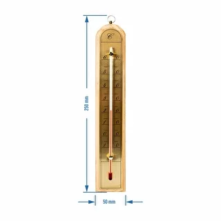 Комнатный термометр с золотистой шкалой (-10°C до +60°C) 28см микс – photo 5