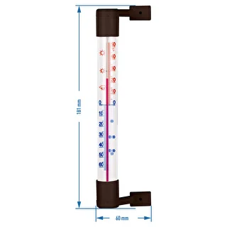 Оконный термометр, коричневый (-50°C до +50°C) 18см – photo 3