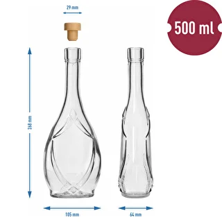 Декоративная бутылка ICONA 500 мл, с пробкой-грибком, 1 шт. – photo 5