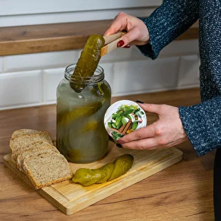 Банка винтовая 1,5 л, Ø82/6, с цветной крышкой + щипцы – photo 6