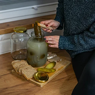 Банка винтовая 2 л, с золотистой крышкой Ø82/6, 6 шт. – photo 3