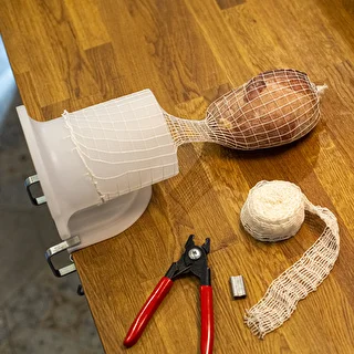 Колбасная сетка белая, 12,5 см x 5 м до 220°C – photo 4