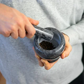 Ступка кухонная мраморная, черная, диаметр 10,5 см – photo 13