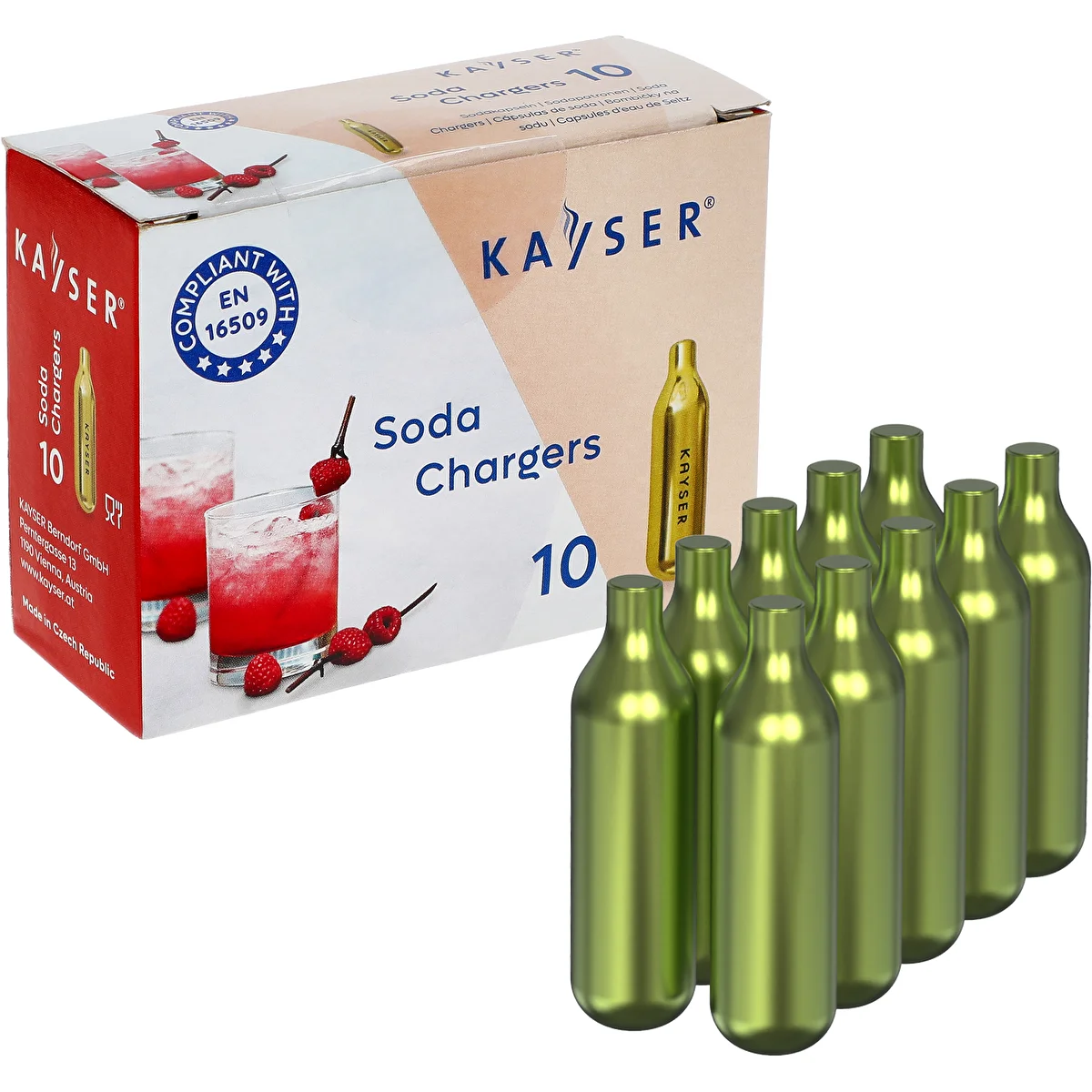 Картриджи для сатуратора SodaJoy Kayser, 10 шт
