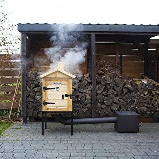 Деревянная коптильня 60 см, с топкой – photo 4