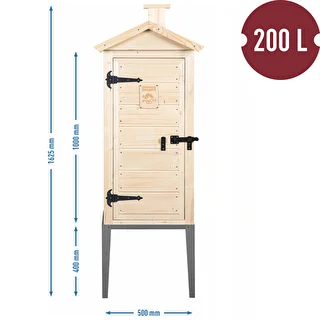 Коптильная камера из ели, 200 л, с нержавеющей подставкой – photo 3