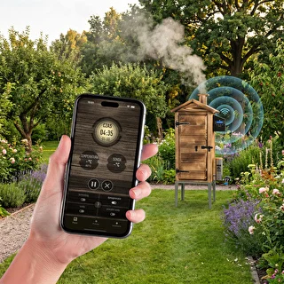 Коптильня с Wi‑Fi, 200 л — dragON WOOD 100IQ с электрическим модулем нагрева и контроллером, дровяная – photo 6