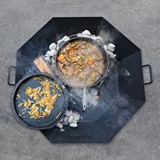Чугунный подвесной котелок со сковородой – photo 11