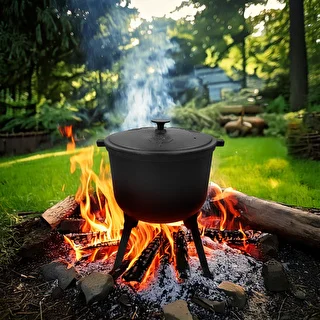 Охотничий чугунный котел с эмалированным покрытием, 8 л – photo 6