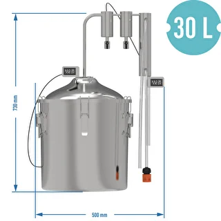 Дистиллятор hawkSTILL 1.0 CONVEX 30 л- 2 сухопарника – photo 9