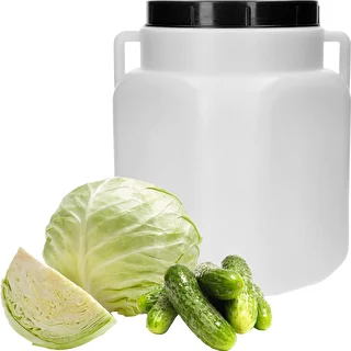 Бочка квадратная на 20 л, белая, с ручками, Sterk – photo 3