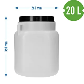 Бочка квадратная на 20 л, белая, с ручками, Sterk – photo 10