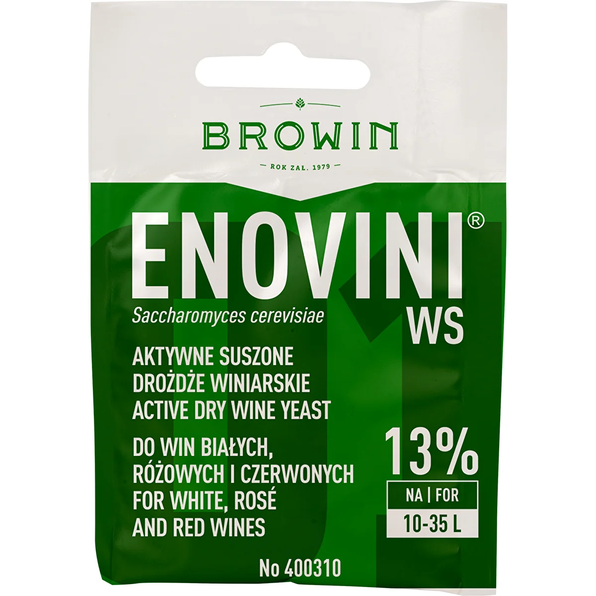 Дрожжи винные сухие Enovini WS, для столовых вин 7 г