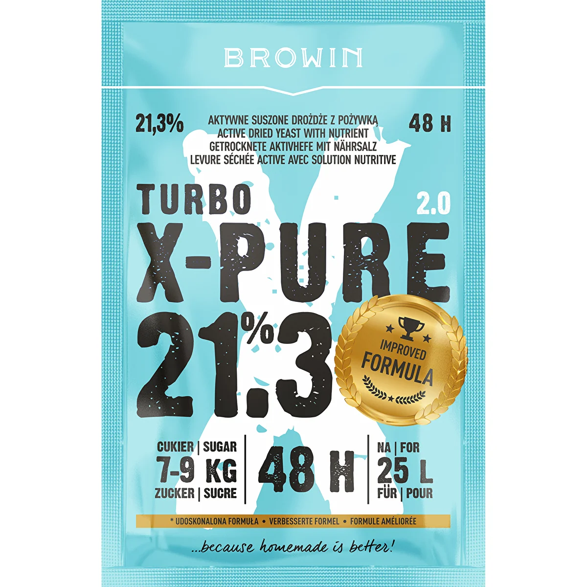 Дрожжи Turbo X-Pure 21,3% 48 ч, 25 л