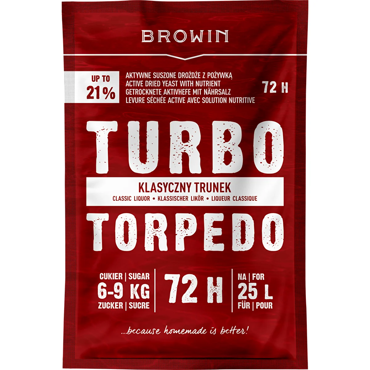 Спиртовые дрожжи Turbo Torpedo 72 ч 21% - 120 г