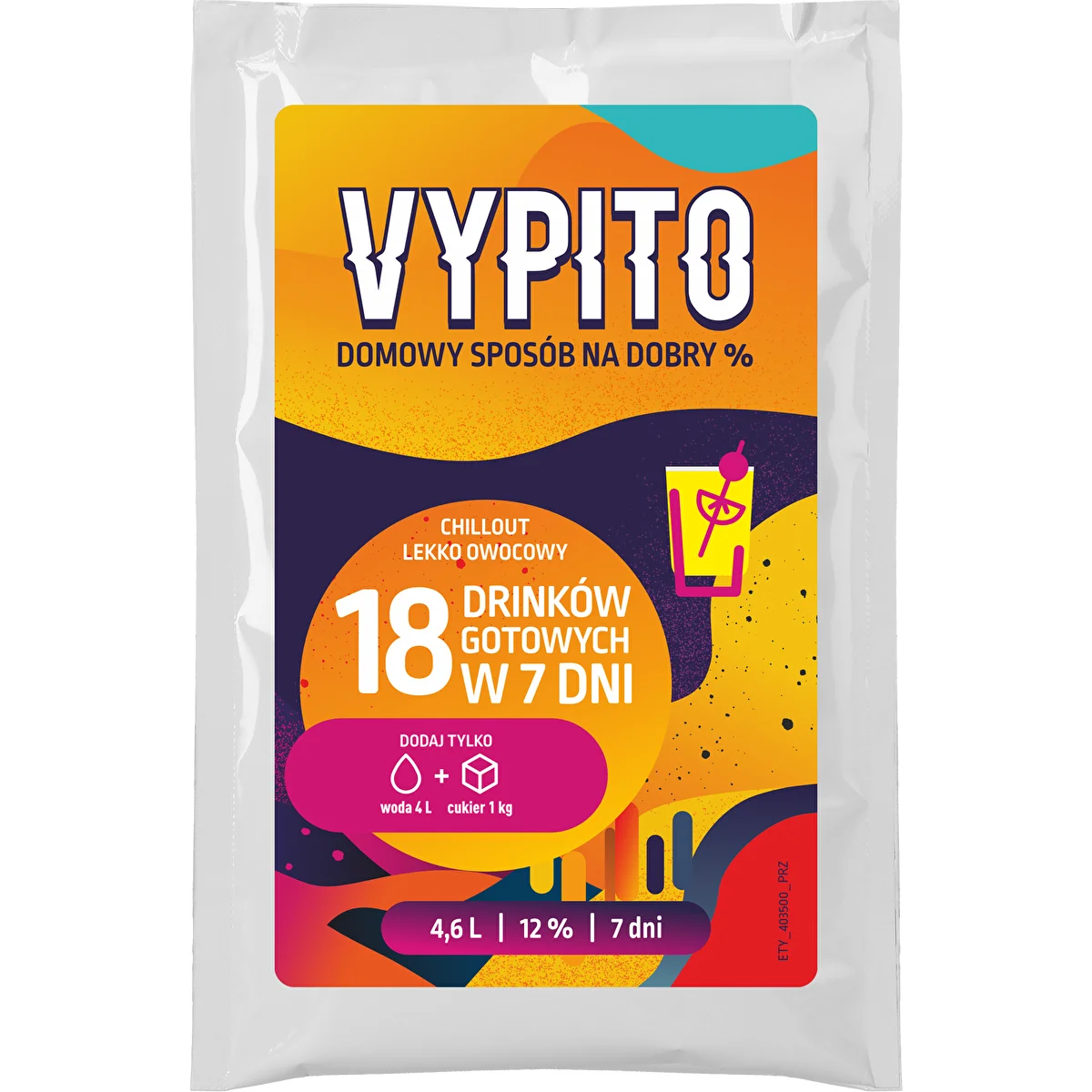VYPITO 12%, саше на 18 коктейлей - Chillout, слегка фруктовый, 126 г