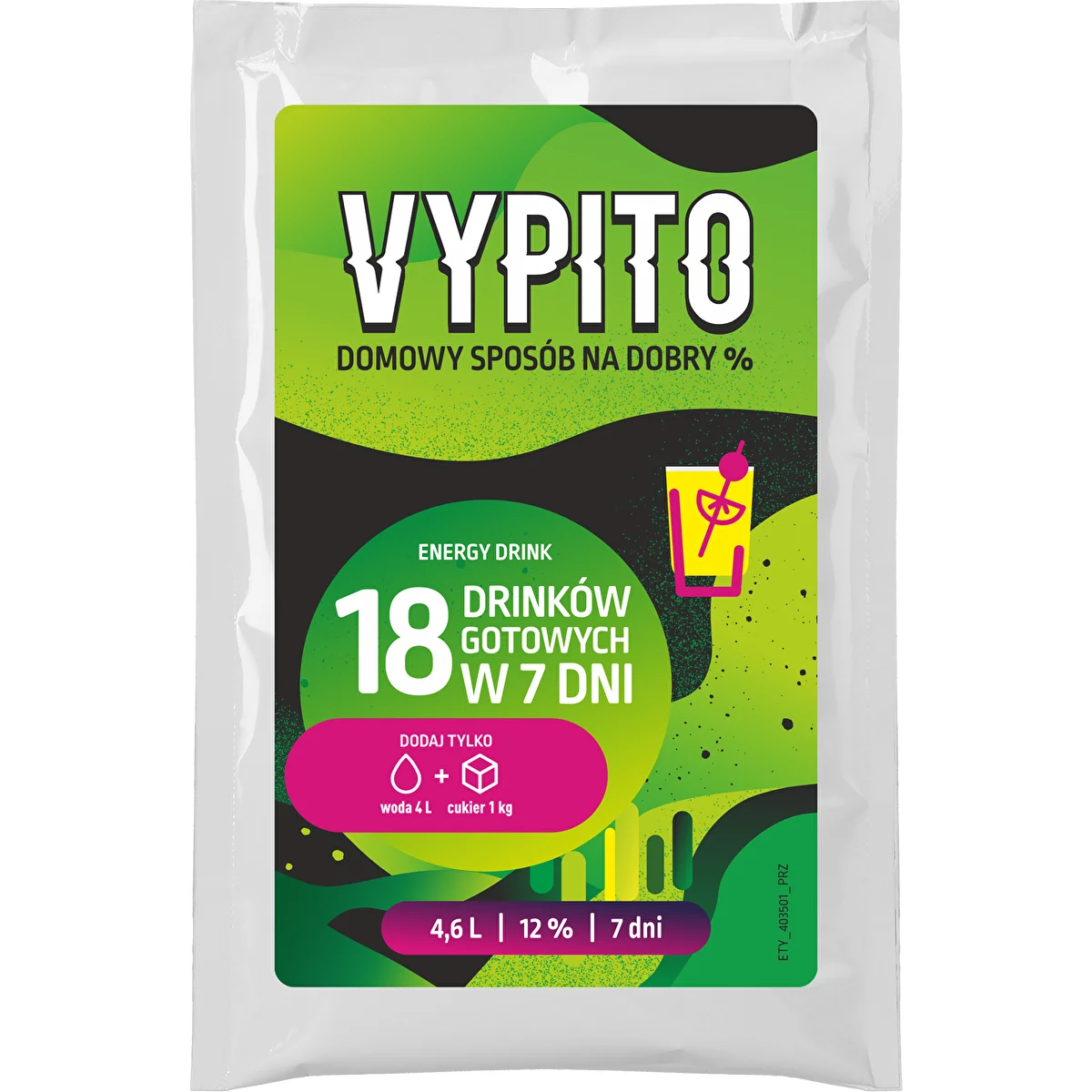 VYPITO 12%, пакет на 18 напитков - Энергетический напиток, 126 г