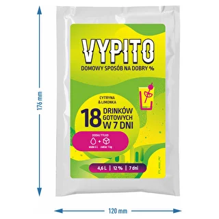 VYPITO 12%, пакет на 18 напитков - Лимон и лайм, 126 г – photo 4
