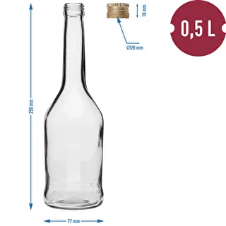 Бутылка Наполеон 500 мл с завинчивающейся крышкой fi28, 6 шт. – photo 7