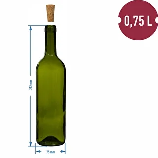 "Бутылка винная ""Bordeaux"" 0,75 л, оливковая, 8 шт." – photo 6