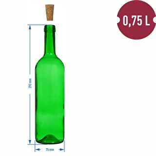 Бутылка для вина 0,75 л зеленая – упаковка 8 шт. – photo 6
