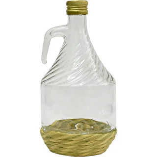 Бутыль "Dama" 1 л, с винтовой пробкой, в оплетке – photo 1