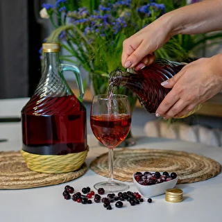 Бутыль "Dama" 1 л, с винтовой пробкой, в оплетке – photo 4