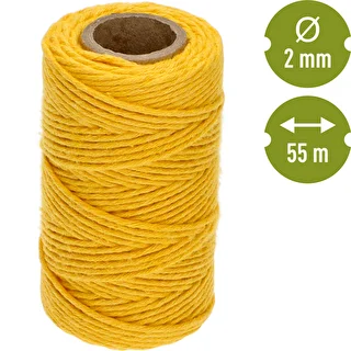 Хлопковый шпагат, желтый, 100 г – photo 4