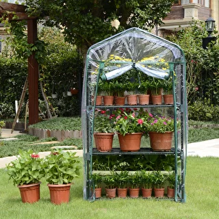 Небольшая теплица для балкона с тремя полками 69 x 49 x 125 см – photo 7
