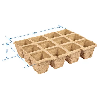 Горшки бумажные 4,5x5x4,5 см - 12 ячеек, 30шт. – photo 5