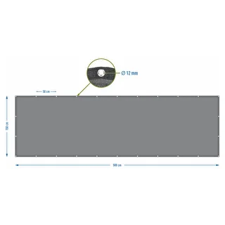 Затеняющая сетка (80%, 140 г/м²) - 1,5 x 5 м, графитовая – photo 7