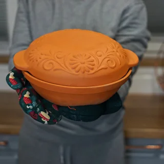 Римская кастрюля 4 л, круглая, коричневая – photo 17