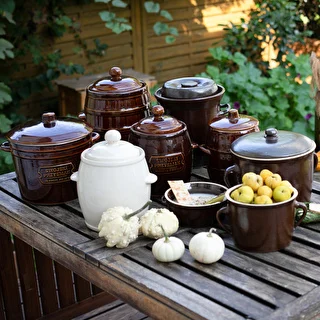 Горшок керамический для солений 10 л, с крышкой – photo 4