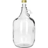 Бутыль Дама на 5 л с завинчивающейся крышкой без корзины (белое стекло, золотистая крышка) - 2 