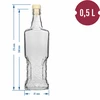 Бутылка Kredensowa, 500 мл, с пробкой - 5 ['декоративная стеклянная бутылка', ' бутылка с натуральной пробкой', ' бутылка для ликера']