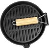 Чугунная круглая сковорода с деревянной ручкой Ø 24 см - 2 ['чугунная сковорода индукционная', ' чугунные кастрюли', ' сковорода с деревянной ручкой', ' чугунные кастрюли']
