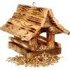 Деревянная кормушка для птиц, обожженная, гуцульский домик - 5 ['будка для птиц', ' домик для птиц', ' кормушка для птиц', ' деревянная кормушка', ' обожженная кормушка']