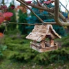 Деревянная кормушка для птиц, обожженная, гуцульский домик - 9 ['будка для птиц', ' домик для птиц', ' кормушка для птиц', ' деревянная кормушка', ' обожженная кормушка']