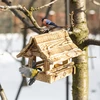 Деревянная кормушка для птиц, обожженная, гуцульский домик - 11 ['будка для птиц', ' домик для птиц', ' кормушка для птиц', ' деревянная кормушка', ' обожженная кормушка']