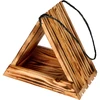 Деревянная кормушка для птиц - треугольная - 2 ['будка для птиц', ' домик для птиц', ' кормушка для птиц', ' деревянная кормушка', ' обожженная кормушка']