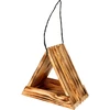 Деревянная кормушка для птиц - треугольная - 5 ['будка для птиц', ' домик для птиц', ' кормушка для птиц', ' деревянная кормушка', ' обожженная кормушка']