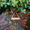 Деревянная кормушка для птиц - треугольная - 11 ['будка для птиц', ' домик для птиц', ' кормушка для птиц', ' деревянная кормушка', ' обожженная кормушка']