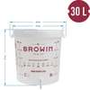Ферментер пластиковый 30 л, с надписью BROWIN, с краном EN - 14 ['для брожения', ' для вина', ' для пива', ' ферментатор 30 л', ' ведро для брожения', ' емкость для брожения с весами', '']