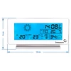 Метеостанция RCC, DCF – электронная, беспроводная, с подсветкой, датчик, белая - 9 ['метеостанция', ' домашняя метеостанция', ' температура', ' температура окружающей среды', ' контроль температуры', ' электронный термометр', ' термометр с датчиком', ' комнатный термометр', ' наружный термометр', ' уличный термометр', ' метеостанция']