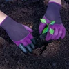 Перчатки садовые с коготками - фиолетовые - 3 ['садовые перчатки', ' перчатки с когтями', ' защитные перчатки']