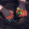 Перчатки садовые с коготками - оранжевые - 3 ['садовые перчатки', ' когтистые перчатки']