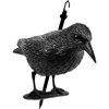 Сидящий ворон, отпугиватель птиц, натуральный размер - 2 ['искусственная птица', ' искусственный ворон', ' декоративная фигура', ' экологичный отпугиватель', ' отпугиватель голубей', ' безопасный отпугиватель']